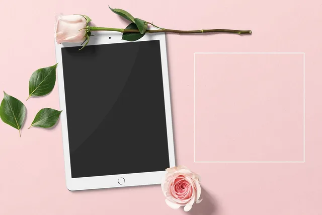 ipad blank, rose, mockup, premade scene, box write, leaves, nature, rose flower, ebook, show, author. Choosing a download worth exchanging contact details for